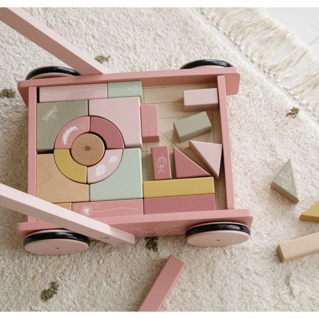 Little Dutch Blocks Trolley (Baby Walker) - Wild Flowers 4 Little Dutch Blocks Trolley (Baby Walker) - Wild Flowers - Image 2