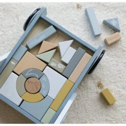 Little Dutch Blocks Trolley (Baby Walker) - Ocean -Little Dutch Shop 0012077 blokkenkar ocean 1000