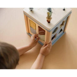 Little Dutch Activity Cube - Ocean Blue -Little Dutch Shop 0012139 little dutch wooden activity cube ocean ocean 2 1000