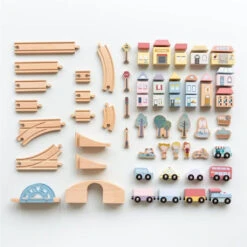 Little Dutch Railway Train XXL Set - Starterkit -Little Dutch Shop 0013497 little dutch railway train xxl set starterkit pure 4 1000