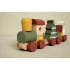 Little Dutch Wooden Stacking Train - Christmas -Little Dutch Shop 0020343 stapeltrein kerst 1000