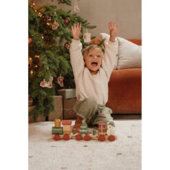 Little Dutch Wooden Stacking Train - Christmas -Little Dutch Shop 0021093 stapeltrein kerst 1000