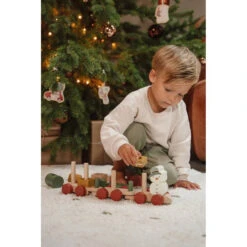 Little Dutch Wooden Stacking Train - Christmas -Little Dutch Shop 0021094 stapeltrein kerst 1000