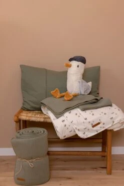 Little Dutch Sailors Bay White Cot Blanket