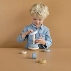 Little Dutch Rocking Ring Stacker - Ocean Blue -Little Dutch Shop LD7013 RockingRingStackerBlue 13