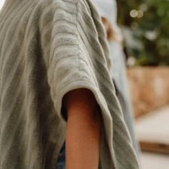 Little Dutch Beach Poncho - Olive -Little Dutch Shop Little Dutch Beach Poncho Olive Towelling Ponchos 3