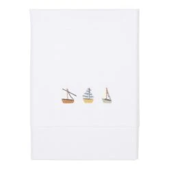Little Dutch Embroidered Fitted Bassinet Sheet 70x100cm - Sailors Bay