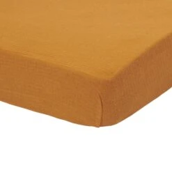Little Dutch Fitted Bassinet Sheet - Pure Ochre Spice