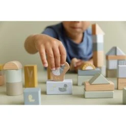 Little Dutch Wooden Building Blocks - Blue Little Goose - Set Of 50 -Little Dutch Shop Little Dutch Wooden Building Blocks Blue Little Goose Set of 50 Sorting Stacking Toys 3