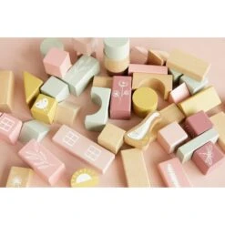 Little Dutch Wooden Building Blocks - Pink Little Goose - Set Of 50 -Little Dutch Shop Little Dutch Wooden Building Blocks Pink Little Goose Set of 50 Sorting Stacking Toys 4